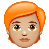 Person: Red Hair: Medium-Light Skin Tone on WhatsApp