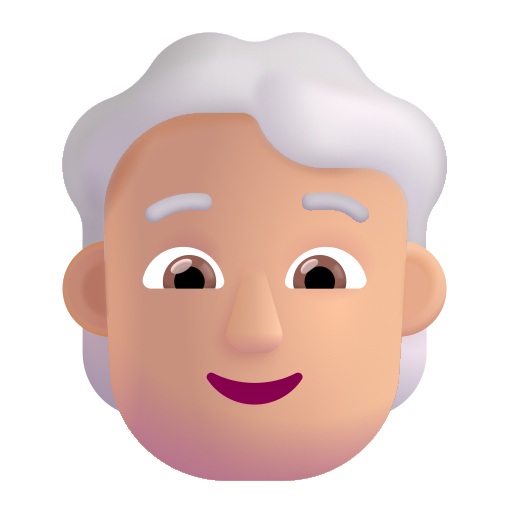 Person: White Hair: Medium-Light Skin Tone on Microsoft 3D