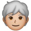 Person: White Hair: Medium-Light Skin Tone on Samsung