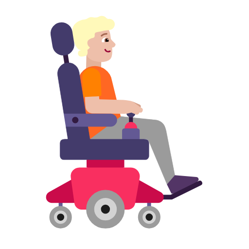 Person In Motorized Wheelchair Facing Right: Medium-Light Skin Tone on Microsoft Fluent