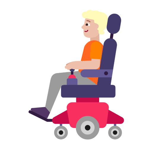 Person In Motorized Wheelchair: Medium-Light Skin Tone on Microsoft Fluent