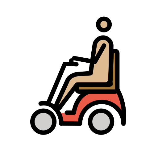 Person In Motorized Wheelchair: Medium-Light Skin Tone on OpenMoji