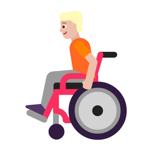 Person In Manual Wheelchair: Medium-Light Skin Tone on Microsoft Fluent