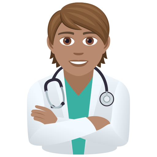 Health Worker: Medium Skin Tone on JoyPixels