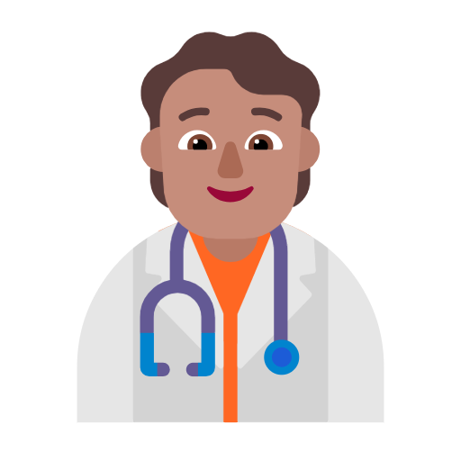 Health Worker: Medium Skin Tone on Microsoft Fluent