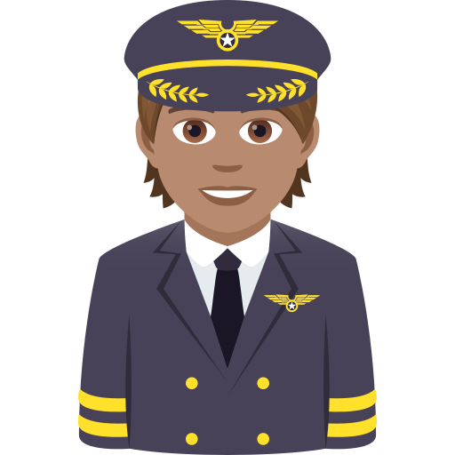 Pilot: Medium Skin Tone on JoyPixels
