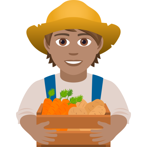 Farmer: Medium Skin Tone on JoyPixels