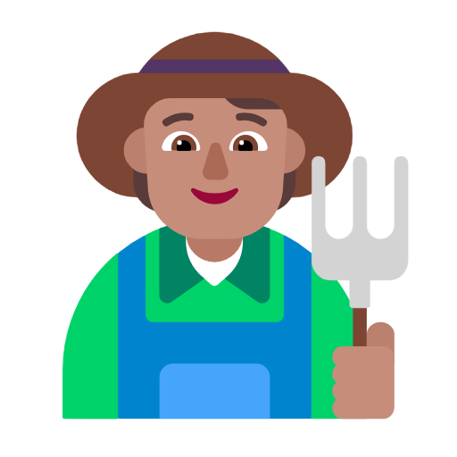 Farmer: Medium Skin Tone on Microsoft Fluent