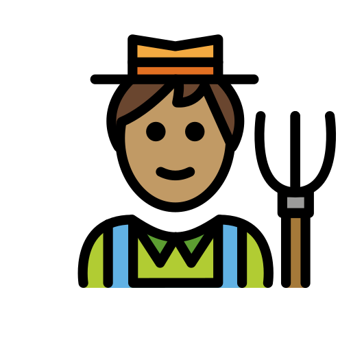 Farmer: Medium Skin Tone on OpenMoji