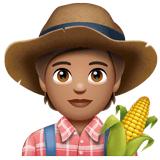 Farmer: Medium Skin Tone on WhatsApp
