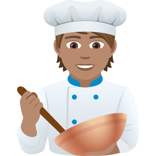 Cook: Medium Skin Tone on JoyPixels