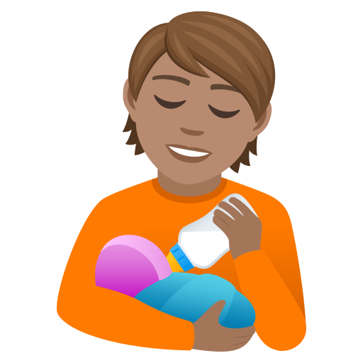 Person Feeding Baby: Medium Skin Tone on JoyPixels