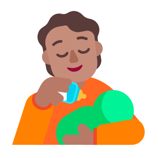 Person Feeding Baby: Medium Skin Tone on Microsoft Fluent