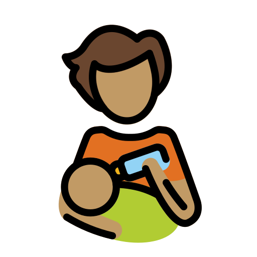 Person Feeding Baby: Medium Skin Tone on OpenMoji
