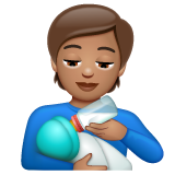 Person Feeding Baby: Medium Skin Tone on WhatsApp