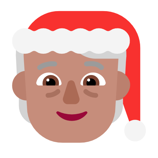 Mx Claus: Medium Skin Tone on Microsoft Fluent