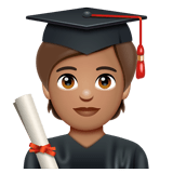 Student: Medium Skin Tone on WhatsApp
