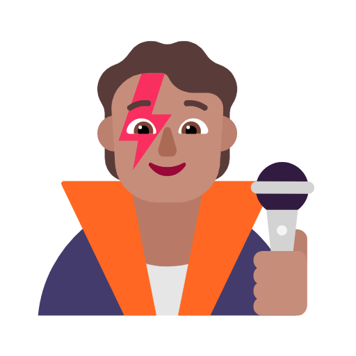 Singer: Medium Skin Tone on Microsoft Fluent