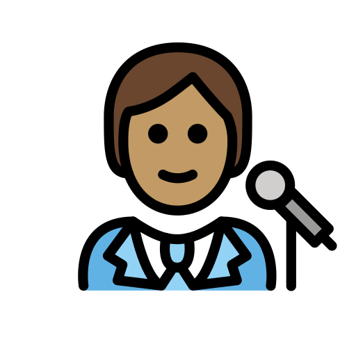 Singer: Medium Skin Tone on OpenMoji