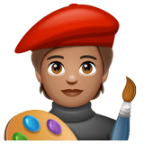 Artist: Medium Skin Tone on WhatsApp