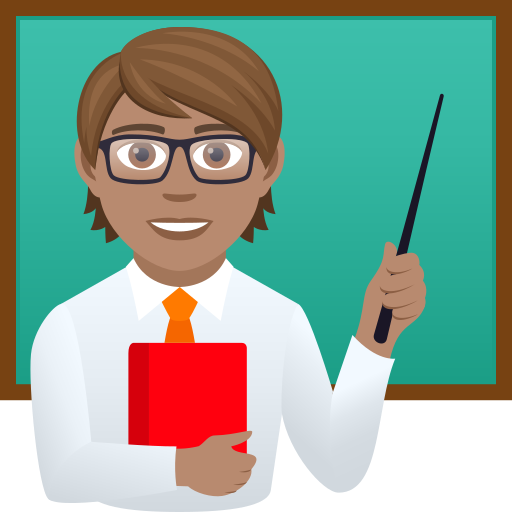 Teacher: Medium Skin Tone on JoyPixels