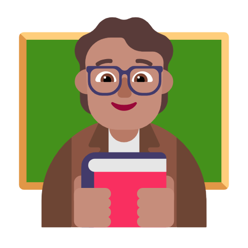 Teacher: Medium Skin Tone on Microsoft Fluent