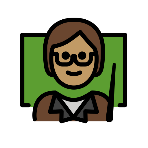 Teacher: Medium Skin Tone on OpenMoji