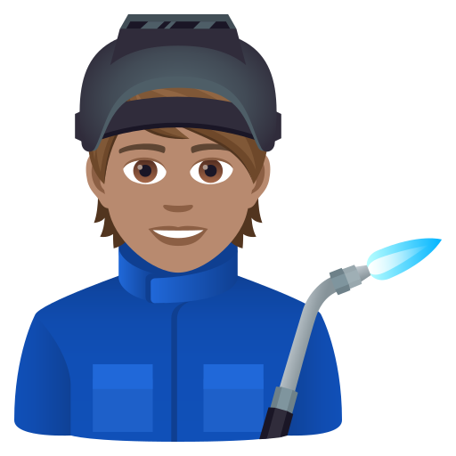 Factory Worker: Medium Skin Tone on JoyPixels