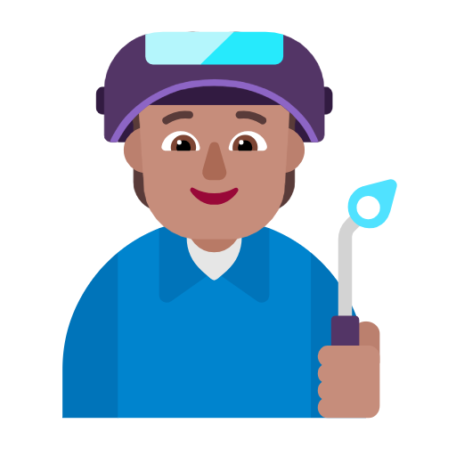 Factory Worker: Medium Skin Tone on Microsoft Fluent