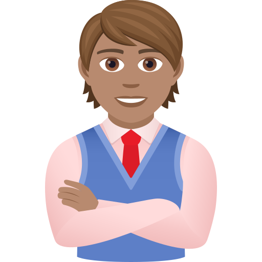 Office Worker: Medium Skin Tone on JoyPixels