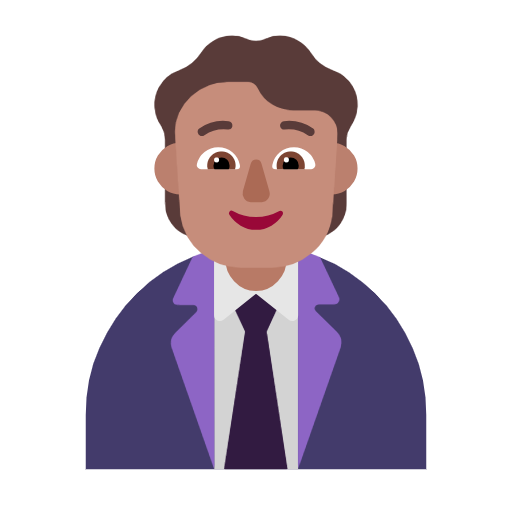 Office Worker: Medium Skin Tone on Microsoft Fluent