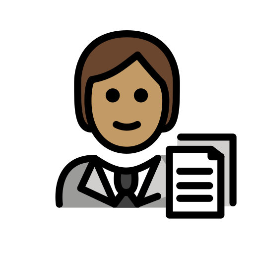 Office Worker: Medium Skin Tone on OpenMoji