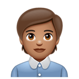 Office Worker: Medium Skin Tone on WhatsApp