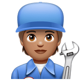 Mechanic: Medium Skin Tone on WhatsApp