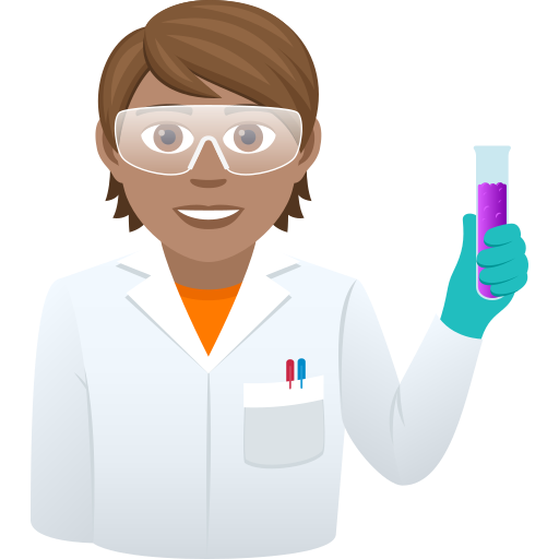 Scientist: Medium Skin Tone on JoyPixels