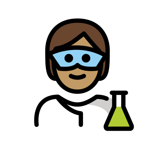 Scientist: Medium Skin Tone on OpenMoji