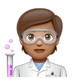 Scientist: Medium Skin Tone on WhatsApp