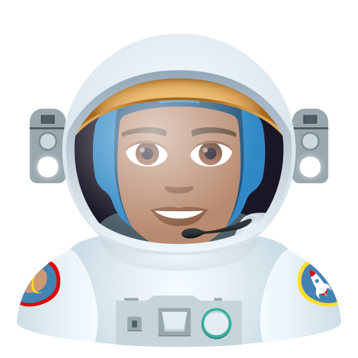 Astronaut: Medium Skin Tone on JoyPixels