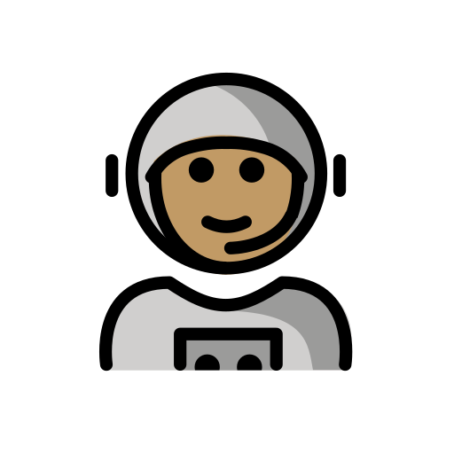 Astronaut: Medium Skin Tone on OpenMoji