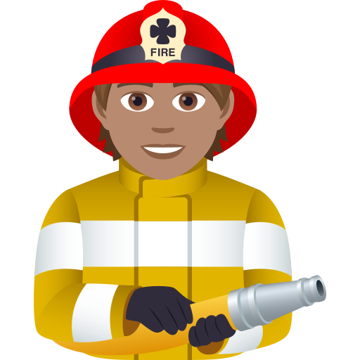 Firefighter: Medium Skin Tone on JoyPixels