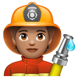 Firefighter: Medium Skin Tone on WhatsApp
