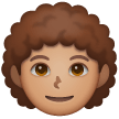 Person: Curly Hair: Medium Skin Tone on Samsung