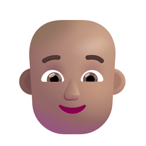 Person: Bald: Medium Skin Tone on Microsoft 3D