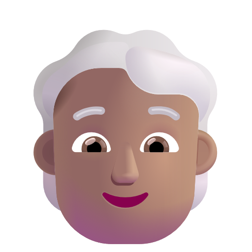 Person: White Hair: Medium Skin Tone on Microsoft 3D