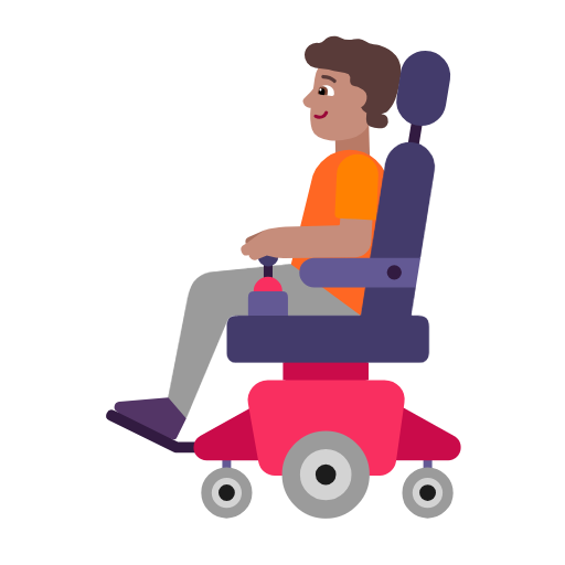 Person In Motorized Wheelchair: Medium Skin Tone on Microsoft Fluent