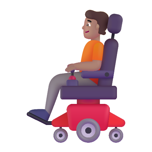 Person In Motorized Wheelchair: Medium Skin Tone on Microsoft 3D