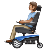 Person In Motorized Wheelchair: Medium Skin Tone on WhatsApp