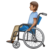 Person In Manual Wheelchair: Medium Skin Tone on WhatsApp