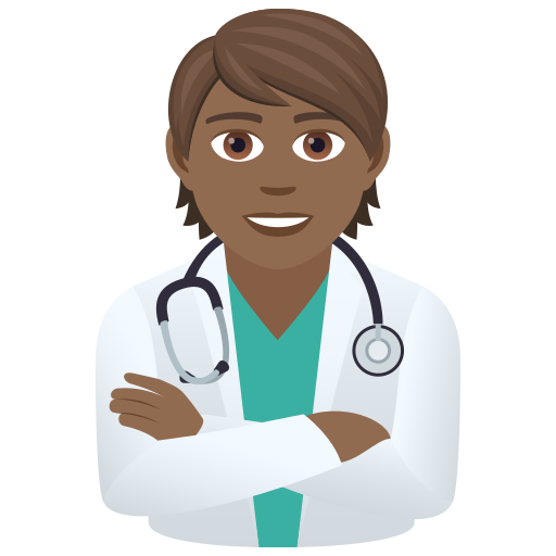 Health Worker: Medium-Dark Skin Tone on JoyPixels