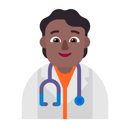 Health Worker: Medium-Dark Skin Tone on Microsoft Fluent